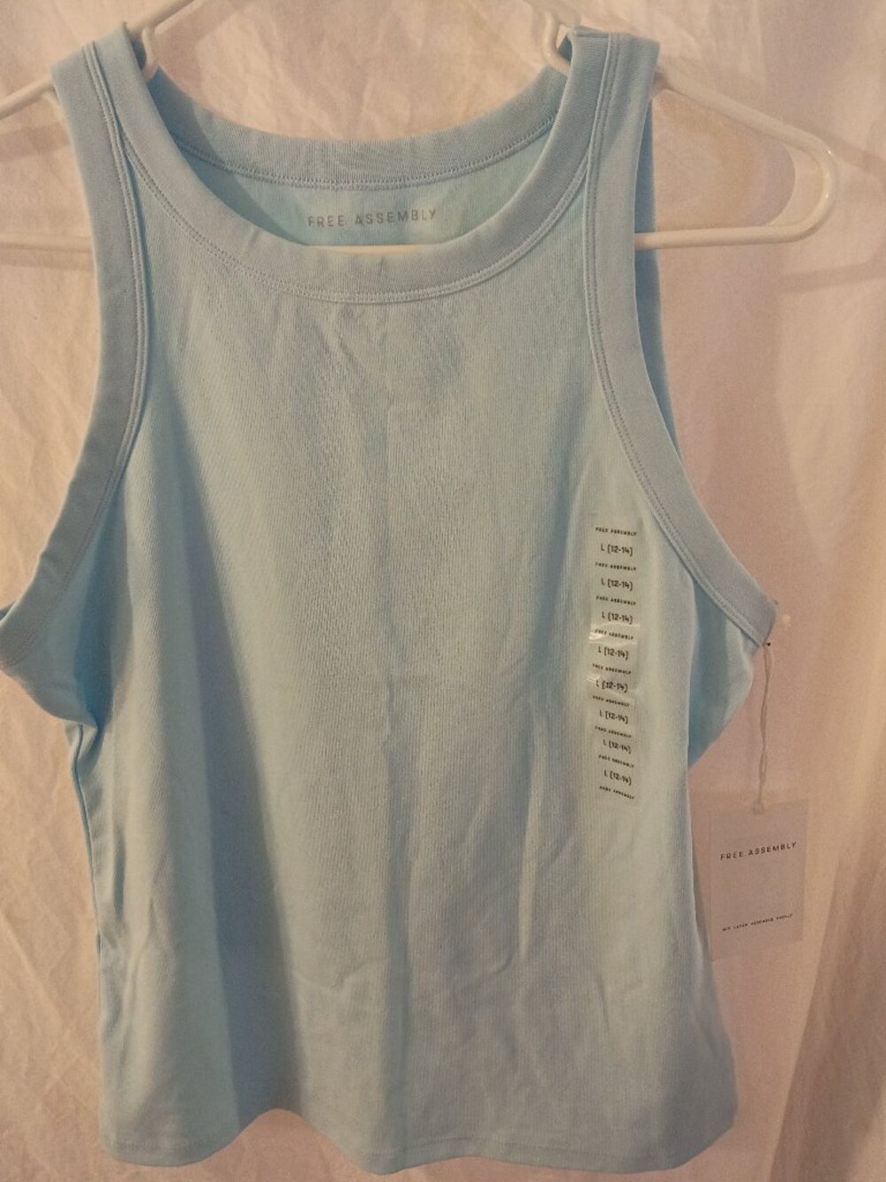 Women's Size Large Free Assembly Cutaway Tank Top NWT